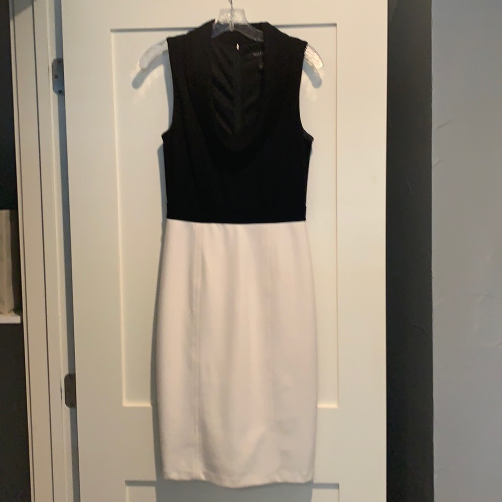White House Black Market Black/Cream Dress